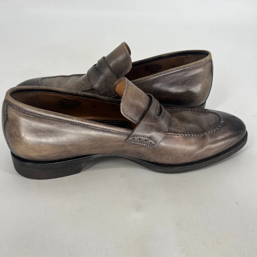 Di‎ Bianco Manzoni Brera Loafer Mens 10 Green SPQR Leather Preppy Classic
